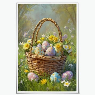 Foto 1 | Foto 1 | Lienzo Para Pared Con Estampado De Huevos De Pascua, Estilo Vintage, Primavera, 40 X 60 Cm - Venta Internacional.