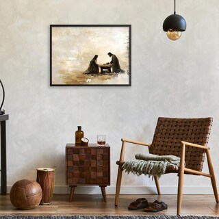 Foto 4 | Foto 4 | Póster Vintage Con Escena De La Natividad De Jesús, 30 X 40 Cm, Enmarcado En Negro - Venta Internacional.