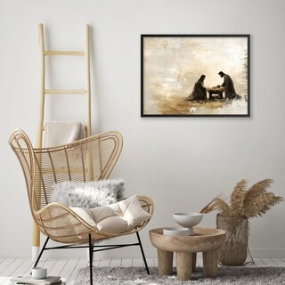 Foto 5 | Foto 5 | Póster Vintage Con Escena De La Natividad De Jesús, 30 X 40 Cm, Enmarcado En Negro - Venta Internacional.