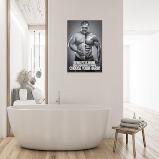 Foto 3 | Foto 3 | Pósteres En Lienzo Sobre Hombre Blanco Y Negro, Arte Motivacional Y Fitness - Venta Internacional.