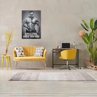 Foto 5 | Foto 5 | Pósteres En Lienzo Sobre Hombre Blanco Y Negro, Arte Motivacional Y Fitness - Venta Internacional.