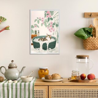 Foto 7 | Foto 7 | Pósteres En Lienzo Japoneses Para Bañera, Baño, Gato, Pared, 40 X 60 Cm - Venta Internacional.