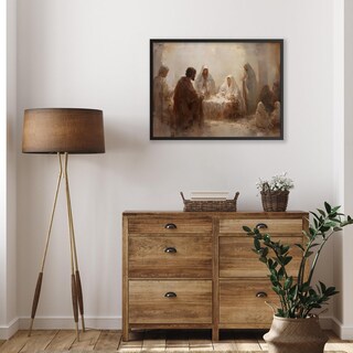 Foto 4 | Foto 4 | Póster Vintage Con Escena De La Natividad De Jesús, 30 X 40 Cm, Enmarcado En Negro - Venta Internacional.