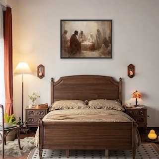 Foto 5 | Foto 5 | Póster Vintage Con Escena De La Natividad De Jesús, 30 X 40 Cm, Enmarcado En Negro - Venta Internacional.