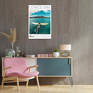 Foto 6 | Foto 6 | Lienzo Para Pared, Pósters Vintage De Surf Costero, 40 X 60 Cm, Enmarcados - Venta Internacional.