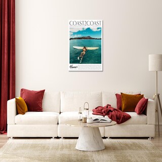 Foto 7 | Foto 7 | Lienzo Para Pared, Pósters Vintage De Surf Costero, 40 X 60 Cm, Enmarcados - Venta Internacional.