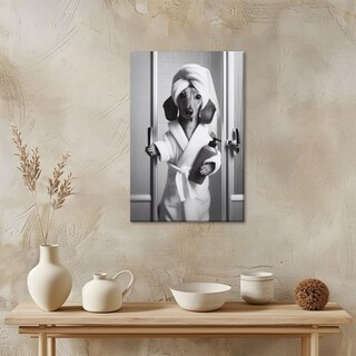 Foto 3 | Foto 3 | Póster Sobre Lienzo Para Pared, Divertido Perro Salchicha, Baño, 20 X 30 Cm - Venta Internacional.