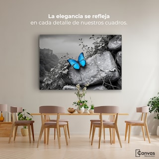 Foto 2 | Foto 2 | Cuadro Blanco Y Negro Canvas Alas De Zafiro 90x60
