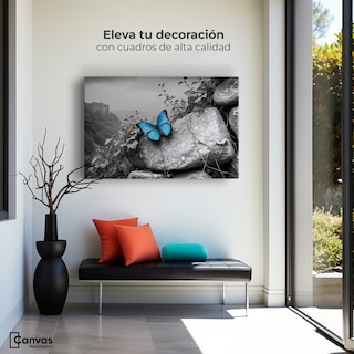 Foto 3 | Foto 3 | Cuadro Blanco Y Negro Canvas Alas De Zafiro 90x60