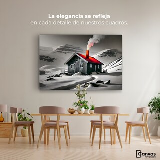 Foto 2 | Foto 2 | Cuadro Blanco Y Negro Canvas Techo En Fuego 90x60