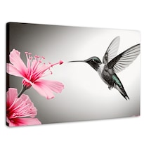 Cuadro Blanco Y Negro Canvas Amanecer Rosado 90x60