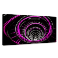 Cuadro Blanco Y Negro Canvas Rosa En Ascenso 120x60
