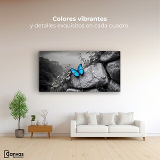 Foto 2 | Foto 2 | Cuadro Blanco Y Negro Canvas Alas De Zafiro 120x60