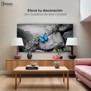 Foto 3 | Foto 3 | Cuadro Blanco Y Negro Canvas Alas De Zafiro 120x60