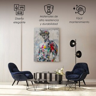 Foto 3 | Foto 3 | Ilios Innova | Cuadro Decorativo Fotografía David Grafiti, Impreso En Tela 80x120cm, Impresión Digital De Alta Calidad
