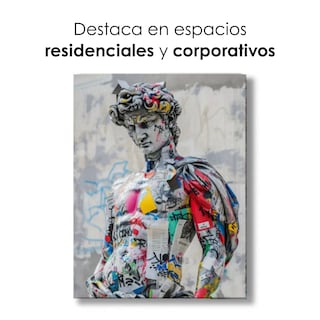 Foto 8 | Foto 8 | Ilios Innova | Cuadro Decorativo Fotografía David Grafiti, Impreso En Tela 80x120cm, Impresión Digital De Alta Calidad