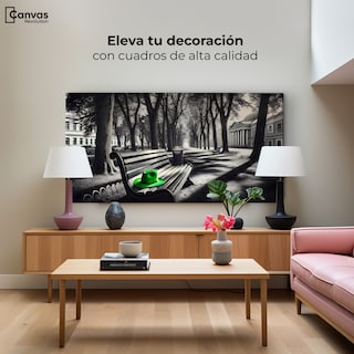 Foto 3 | Foto 3 | Cuadro Blanco Y Negro Canvas Verde En Descanso 120x60