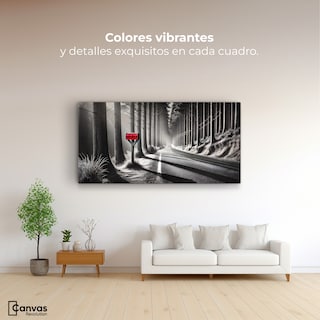 Foto 2 | Foto 2 | Cuadro Blanco Y Negro Canvas Carta Al Viento 120x60