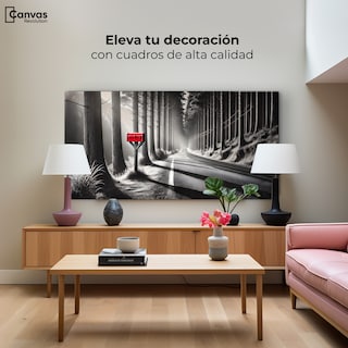 Foto 3 | Foto 3 | Cuadro Blanco Y Negro Canvas Carta Al Viento 120x60