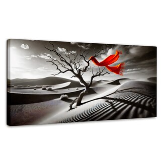 Foto 1 | Foto 1 | Cuadro Blanco Y Negro Canvas Rojo Entre Espinas 120x60