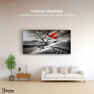 Foto 2 | Foto 2 | Cuadro Blanco Y Negro Canvas Rojo Entre Espinas 120x60