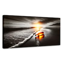 Cuadro Blanco Y Negro Canvas Viento Y Cristal 120x60