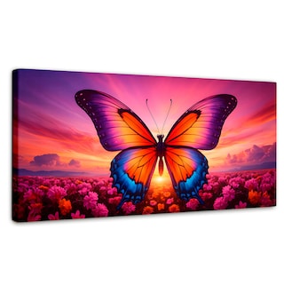 Foto 1 | Foto 1 | Cuadro Mariposas Canvas Mariposa En El Alba 120x60