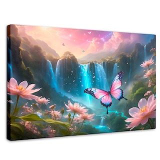 Foto 1 | Foto 1 | Cuadro Mariposas Canvas Cascada De Alas 90x60