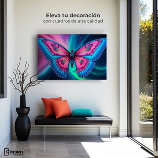 Foto 3 | Foto 3 | Cuadro Mariposas Canvas Nebulosa Radiante 90x60