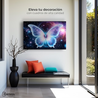 Foto 3 | Foto 3 | Cuadro Mariposas Canvas Danza En El Cosmos 90x60