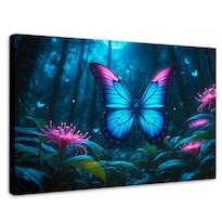 Cuadro Mariposas Canvas Vuelo Brillante 90x60