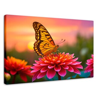 Foto 1 | Foto 1 | Cuadro Mariposas Canvas Mariposa Radiante 90x60