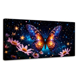 Foto 1 | Foto 1 | Cuadro Mariposas Canvas Danza Brillante 120x60