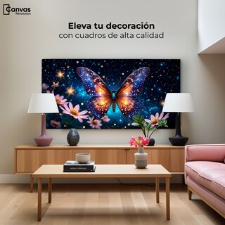 Foto 3 | Foto 3 | Cuadro Mariposas Canvas Danza Brillante 120x60