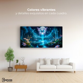 Foto 2 | Foto 2 | Cuadro Mariposas Canvas Alas En La Noche 120x60