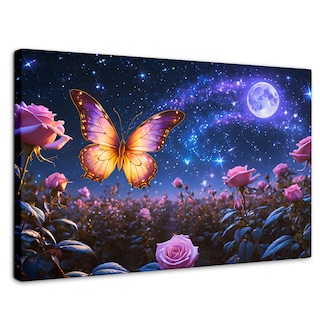 Foto 1 | Foto 1 | Cuadro Mariposas Canvas Mariposa Lunar 90x60