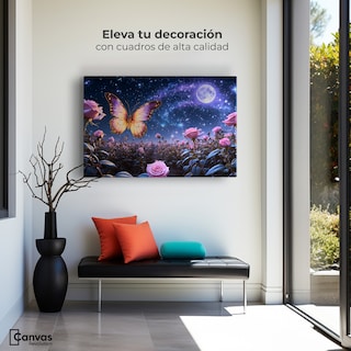 Foto 3 | Foto 3 | Cuadro Mariposas Canvas Mariposa Lunar 90x60