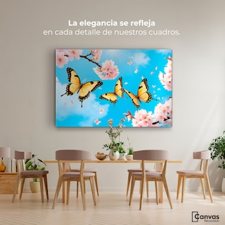 Foto 2 | Foto 2 | Cuadro Mariposas Canvas Alas De Cerezo 90x60