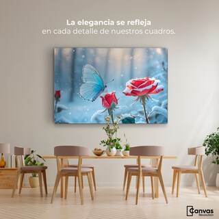Foto 2 | Foto 2 | Cuadro Mariposas Canvas Rosa Y Fragilidad 90x60