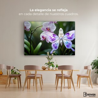 Foto 2 | Foto 2 | Cuadro Mariposas Canvas Orquídeas Y Alas 90x60