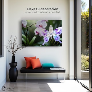 Foto 3 | Foto 3 | Cuadro Mariposas Canvas Orquídeas Y Alas 90x60