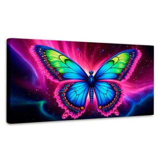 Foto 1 | Foto 1 | Cuadro Mariposas Canvas Mariposa Nebulosa 120x60