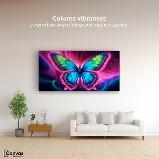 Foto 2 | Foto 2 | Cuadro Mariposas Canvas Mariposa Nebulosa 120x60