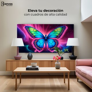Foto 3 | Foto 3 | Cuadro Mariposas Canvas Mariposa Nebulosa 120x60