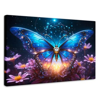 Foto 1 | Foto 1 | Cuadro Mariposas Canvas Mariposa Celestial 90x60