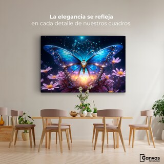 Foto 2 | Foto 2 | Cuadro Mariposas Canvas Mariposa Celestial 90x60
