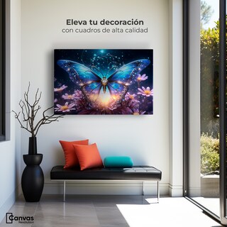 Foto 3 | Foto 3 | Cuadro Mariposas Canvas Mariposa Celestial 90x60