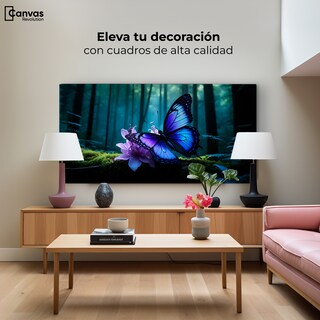 Foto 3 | Foto 3 | Cuadro Mariposas Canvas Alas Entre Árboles 120x60