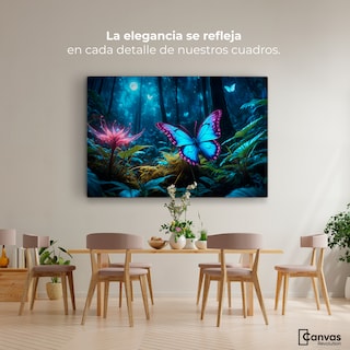Foto 2 | Foto 2 | Cuadro Mariposas Canvas Alas Brillantes 90x60