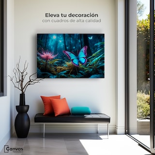 Foto 3 | Foto 3 | Cuadro Mariposas Canvas Alas Brillantes 90x60